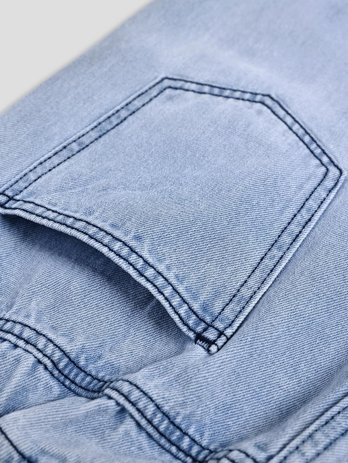 BMSTAY Women's High Waisted Wide Leg Jeans Drawstring Loose Fit Elastic Waist Straight Leg Sweatpant Denim Pants 2025 Trendy - Image 6