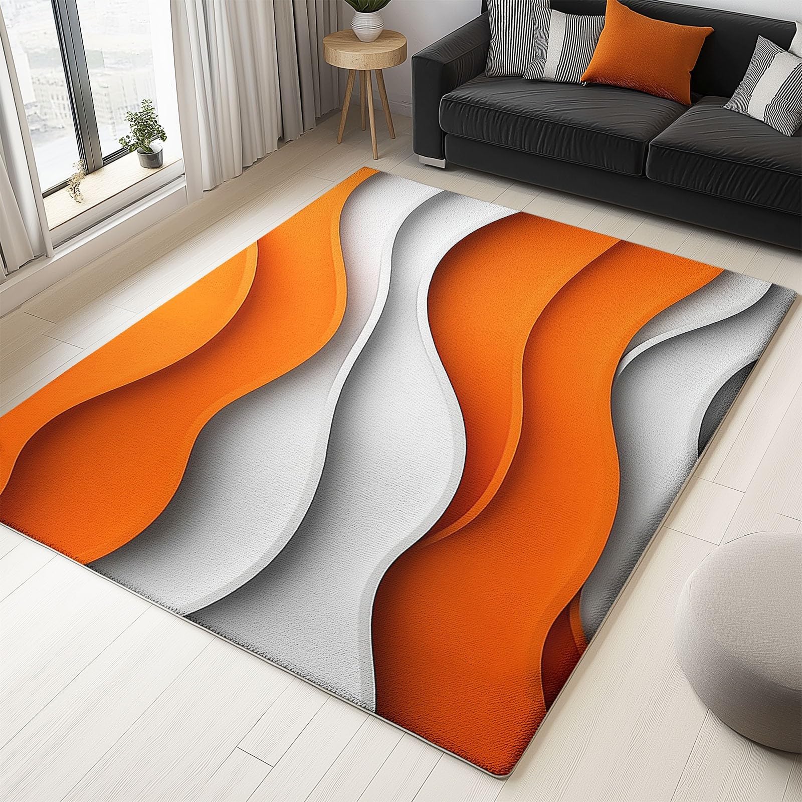 Tapis de salon lavable antidérapant contre les bruits de pas