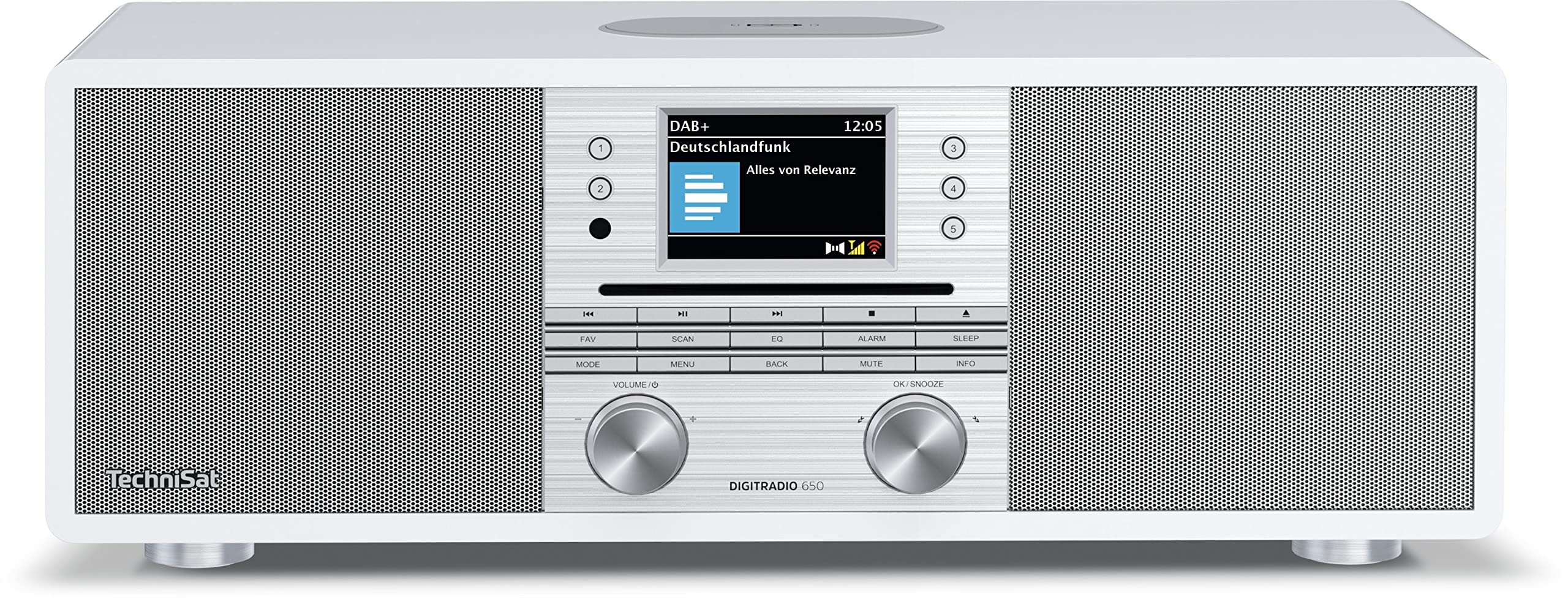 Technisat DIGITRADIO 650 - Kompaktanlage mit 70 Watt 2.1 Lautsprecher-System (Musik-Anlage mit Internetradio, DAB+, UKW, CD-Player, Bluetooth, App-Steuerung, Qi Ladestation, Spotify & Amazon Music)