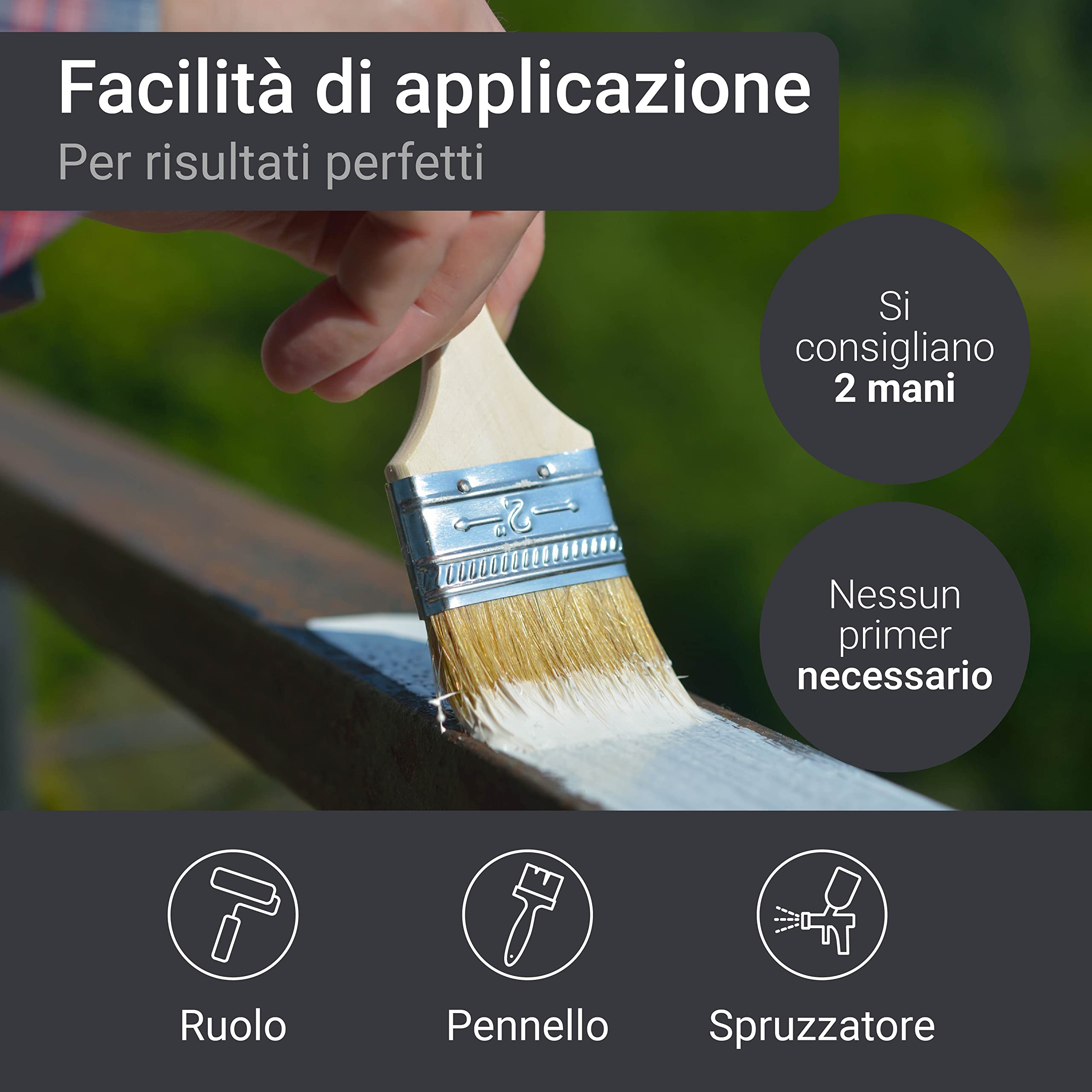WO-WE Vernice Smalto per metallo Pittura ferro, acciaio, alluminio W900 Blu oltremare Simile a RAL 5002-2,5L