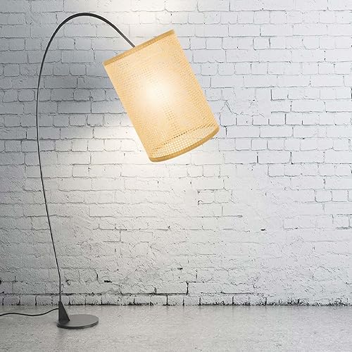 Miniatura 7 de DOITOOL Pantalla de ratán de 1.7 in de diámetro, pantalla de lámpara única para lámparas de mesa