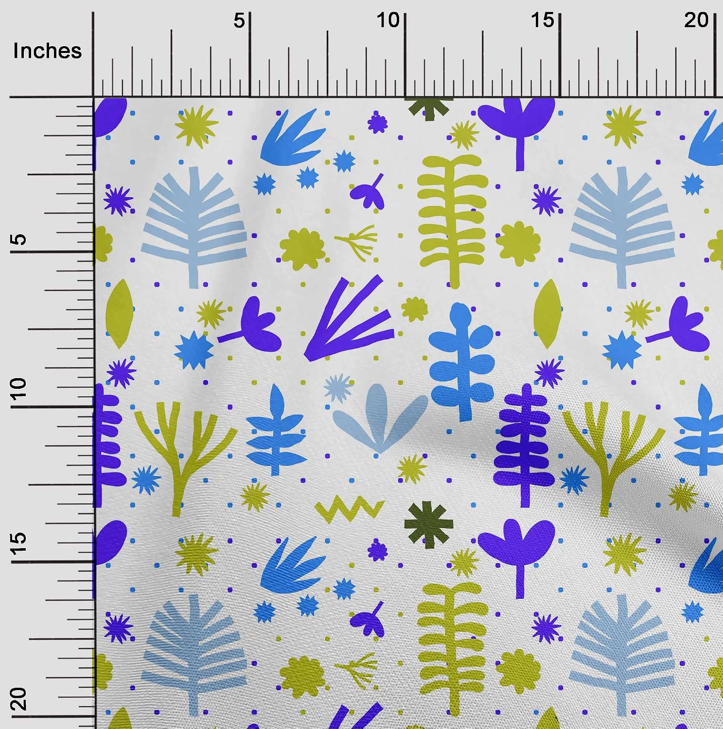 oneOone Cotton Flex Blue Fabric Kids Sewing Craft Projects Fabric Prints By Yard 40 Inch Wide