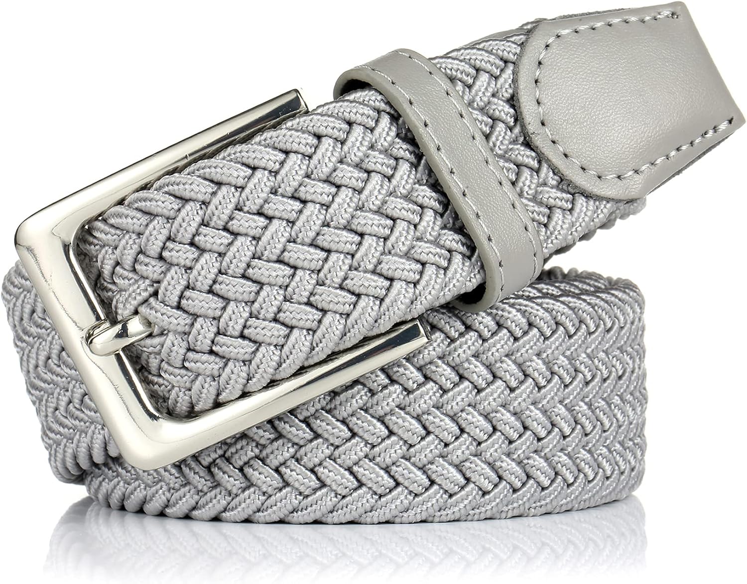 Elastic Braided Belt, 1 3/8", Woven Stretch Belt for Golf Casual Jeans Shorts Pants - Image 6