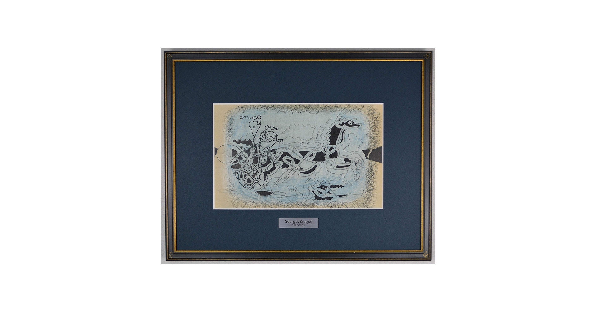 ジョルジュ・ブラック、【庭の椅子】、希少な額装用画集より、状態良好 ジョルジュ・ブラック、【庭の椅子】、希少な額装用画集より