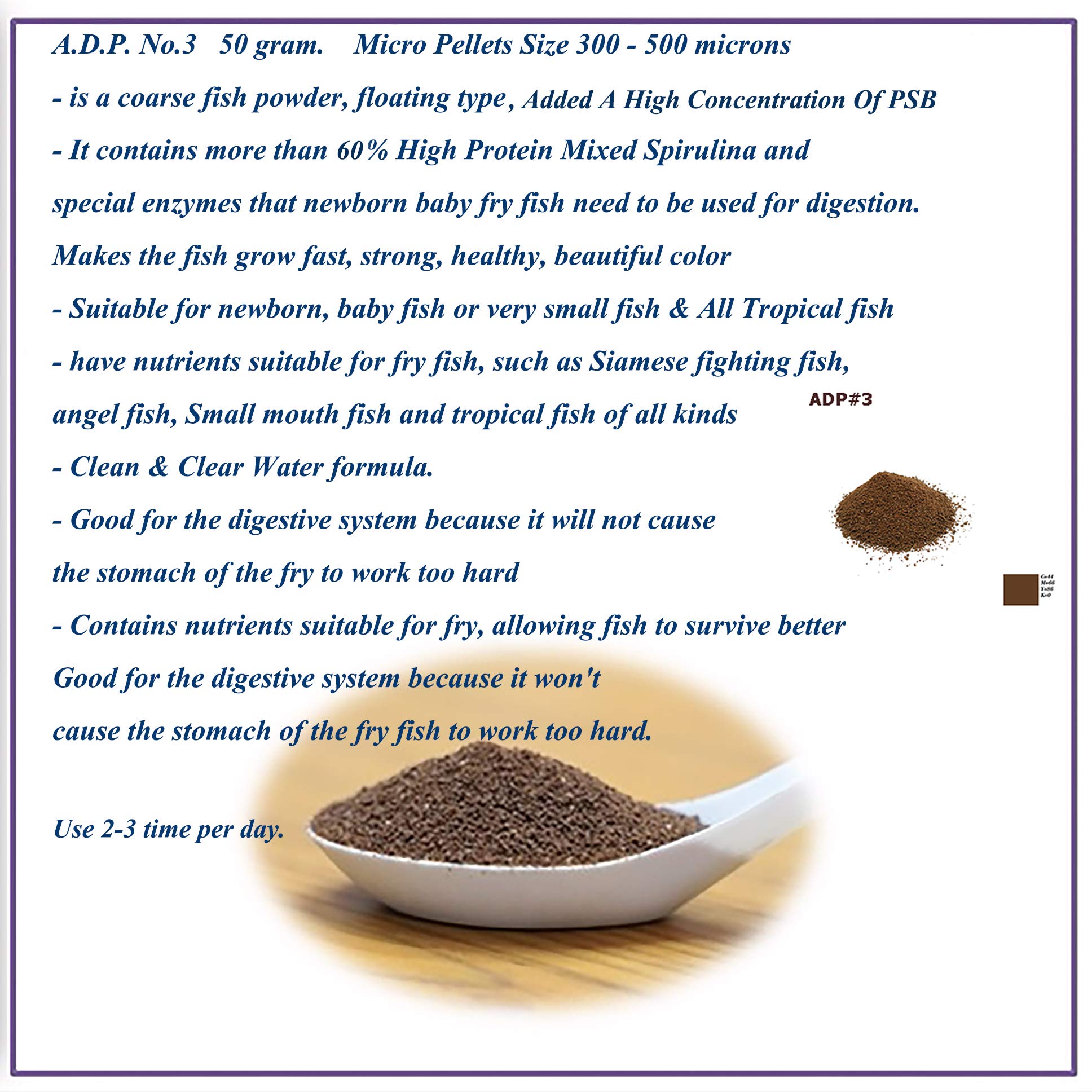 Buy ADP No.3 Powder Type, Tropical Fish Food Floating & Sinking Mini