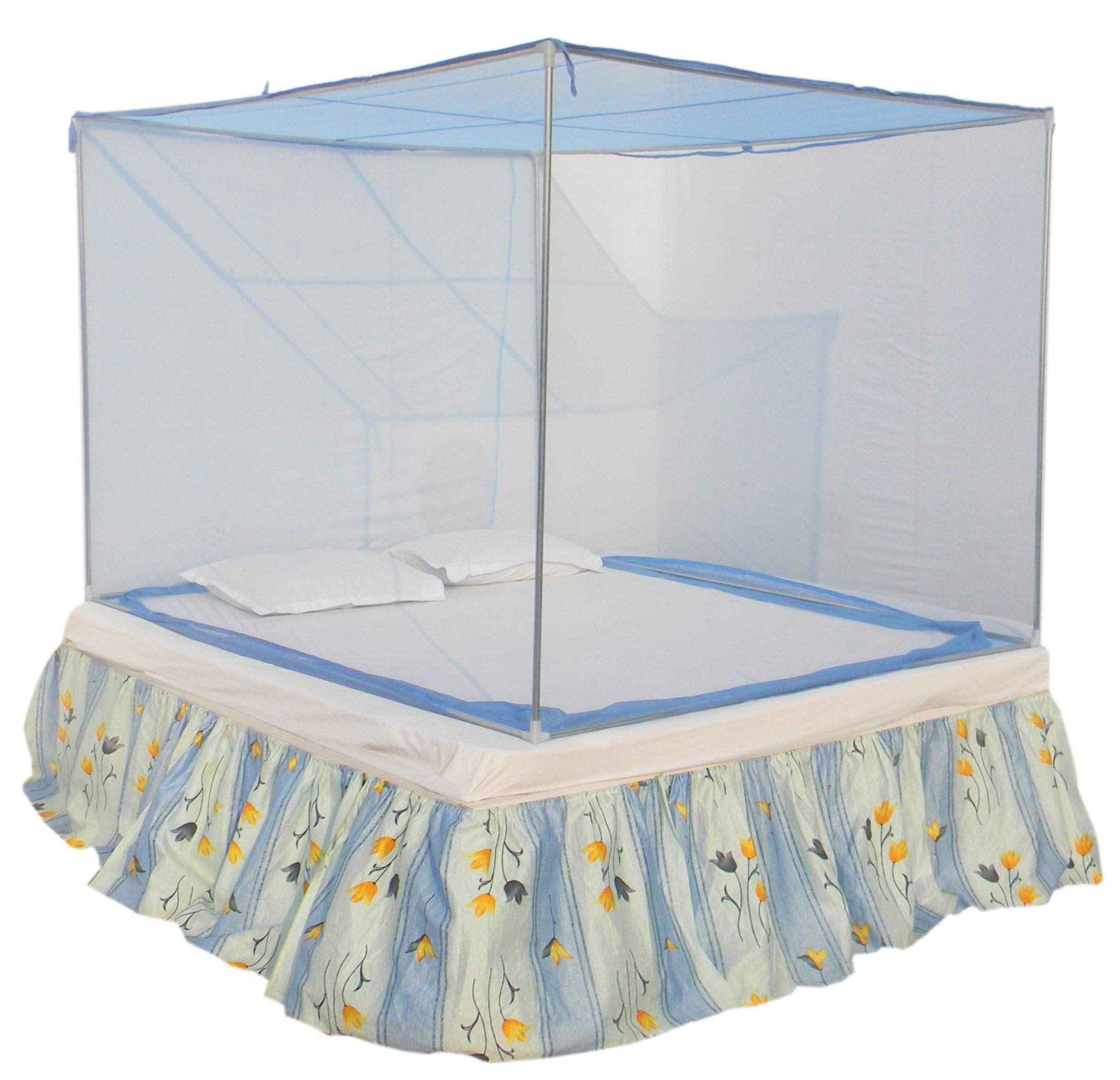 Homecute SE107 Nylon One Colour Simple Double Bed Mosquito Net 6 X 7 ft - Blue (B07JZ6MMTF) Amazon Price History, Amazon Price Tracker