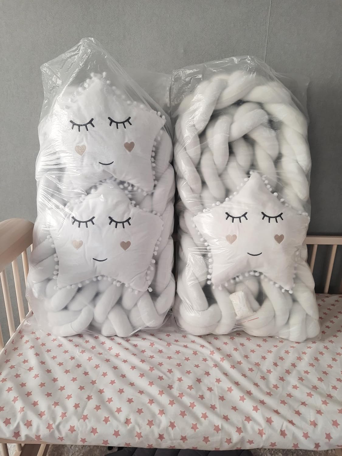 Custom Pillows with emroidery. Star Pillow with Embroidery as a Gift! White Color (59 inches)