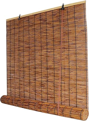Persianas de bambú para patio al aire libre enrollables de bambú retro persianas enrollables con filtro de luz persianas para exteriores persianas