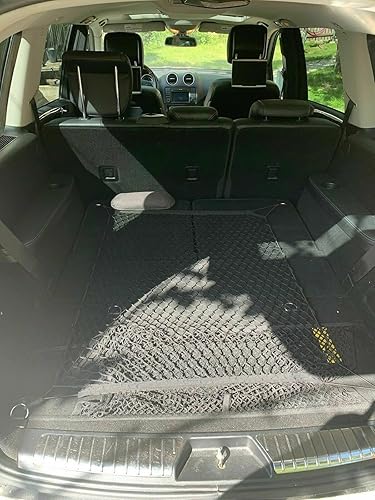 Miniatura 9 de Red de carga organizadora de maletero trasero para Mercedes-Benz Clase GL Clase GLS 2007-2019  Red de carga estilo piso para SUV  Organizador de
