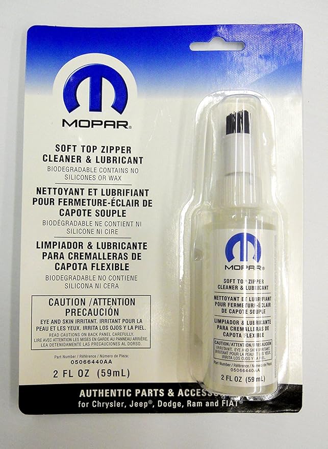 JEEP WRANGLER SOFT TOP ZIPPER CLEANER LUBE MOPAR OEM by Mopar, Cleaners
