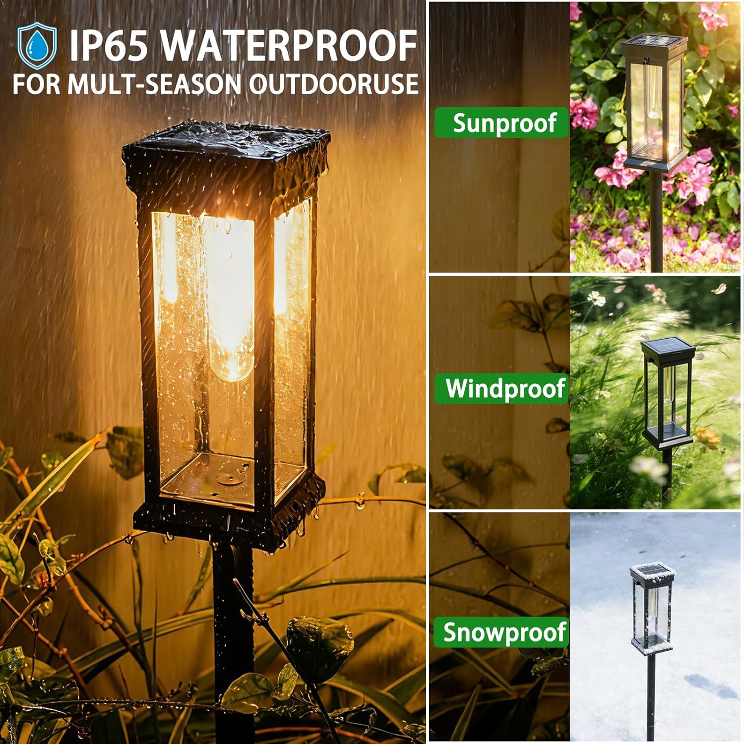 Sublume Solar Pathway Lights Outdoor, 8 Pack Upgraded Bright Solar Lights Outdoor, Auto On/Off, IP65 Waterproof Solar Landscape Lights Solar Powered Garden Lighting for Yard Patio Walkway Driveway