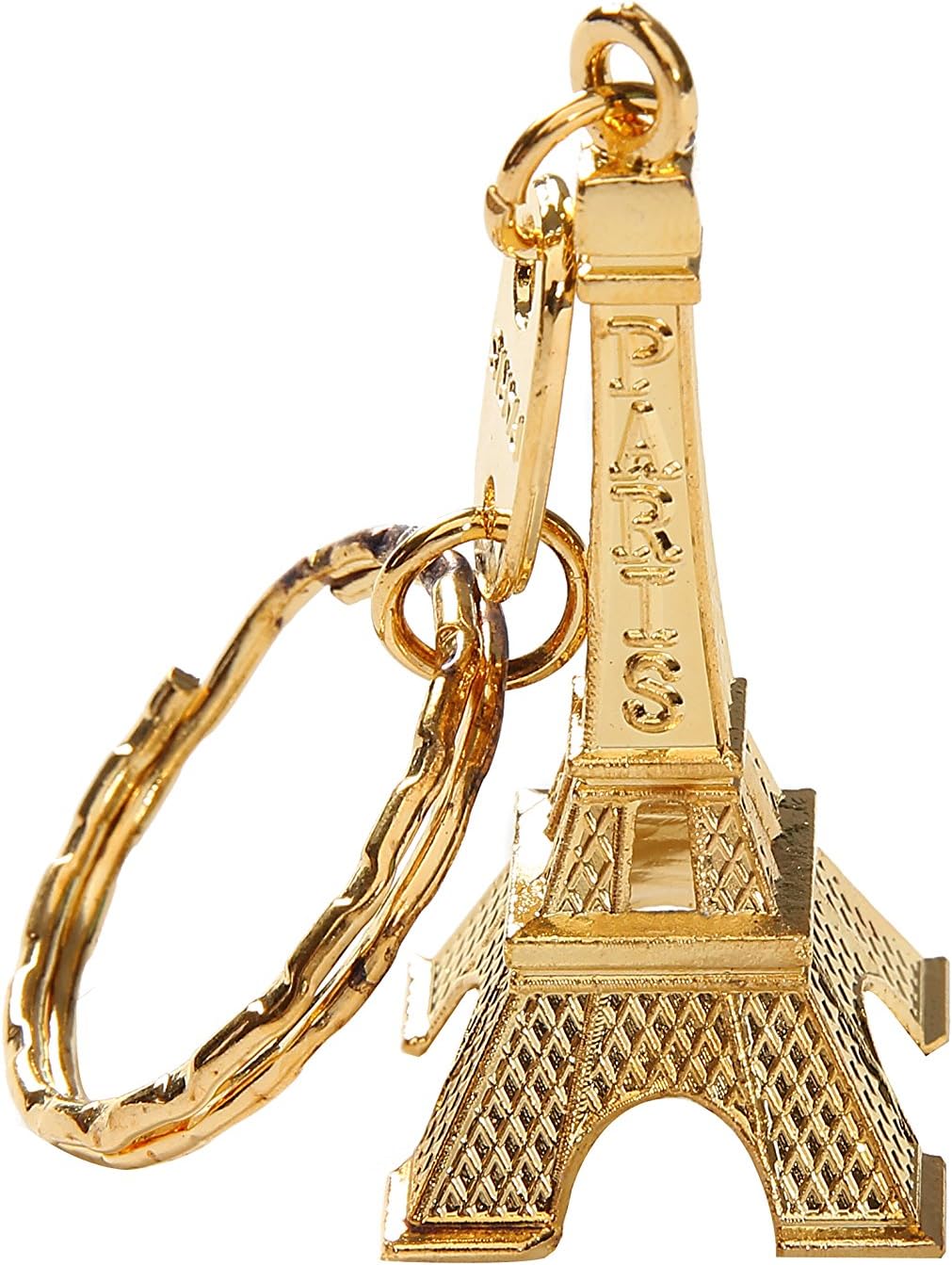 12pcs/lot 3d Eiffel Tower French Souvenir Paris Keychain Cute Adornment Keyring (Gold)