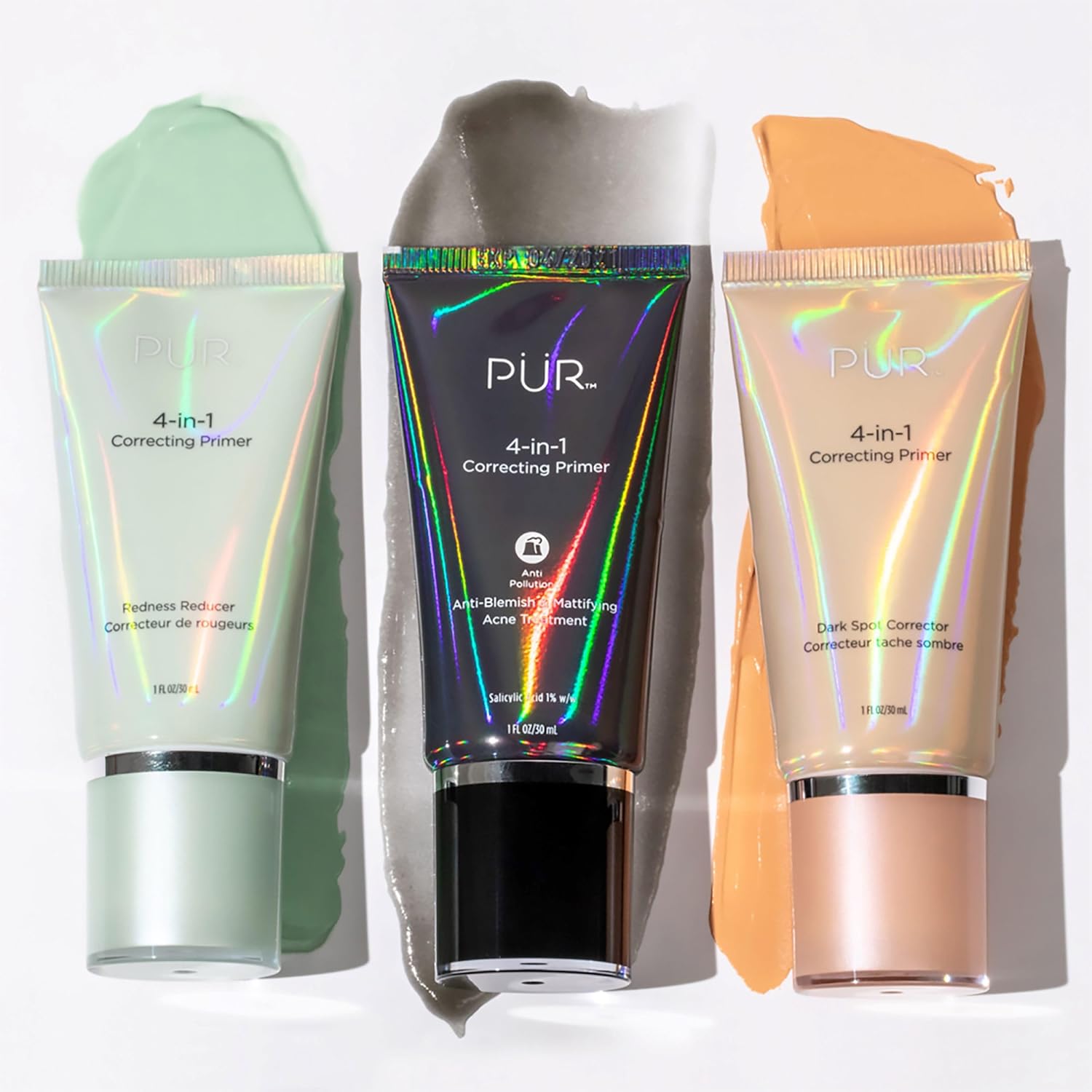 PÜR MINERALS 4-in-1 Correcting Primer, Anti-Blemish & Mattifying Treatment - Primer for Face Before Makeup - Face Makeup for Women - Crease-Free & Matte-Finish Hydrating Make Up - 1 Fl Oz - Image 3