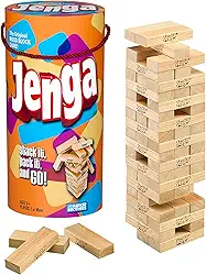 Hasbro Gaming Jenga Jogo Blocos De Madeira Empilhamento Torre Torre Kids Game Idade 6 E Acima (Amazon Exclusive)