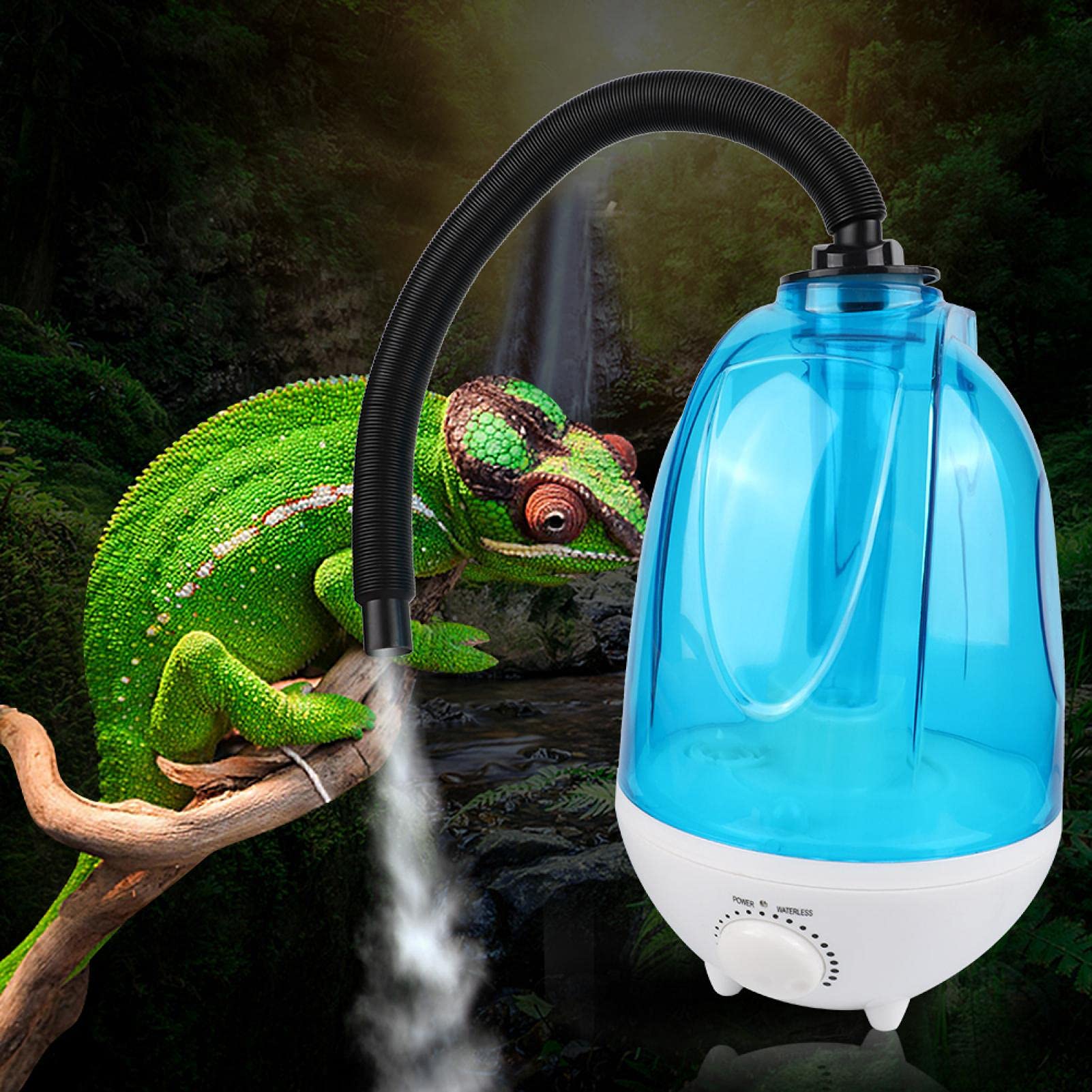 Humidificador para Reptiles, 4 l, Anfibios Tropicales, humidificador para Reptiles, nebulizador silencioso con Tubo de extensión, humidificador, Caja, Suministros, Reptil, señor, para(UE)