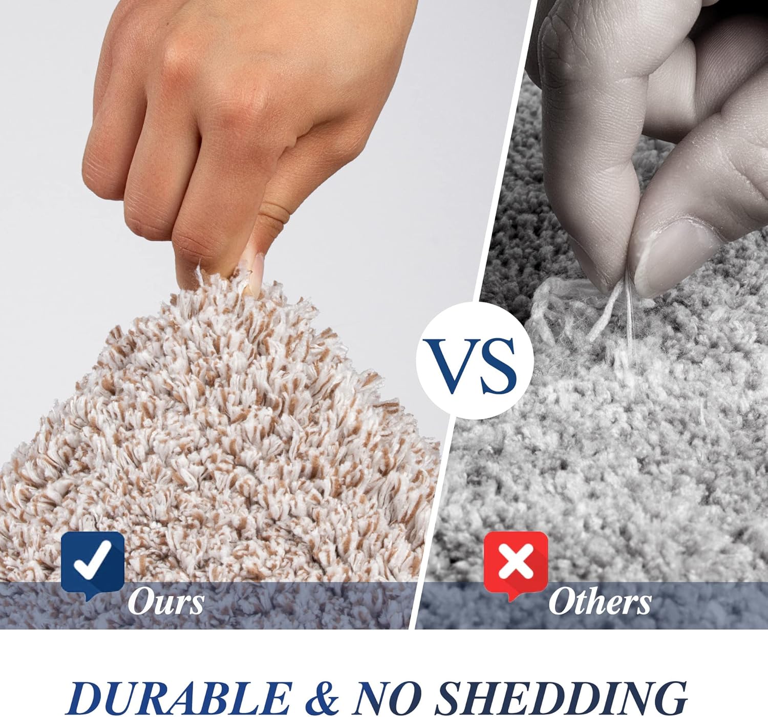 Walensee Bathroom Rug Non Slip Shaggy Bath Mat (16 x 24, Ombre Brown) Water Absorbent Soft Microfiber Machine Washable Thick Plush Rug for Shower - Image 5