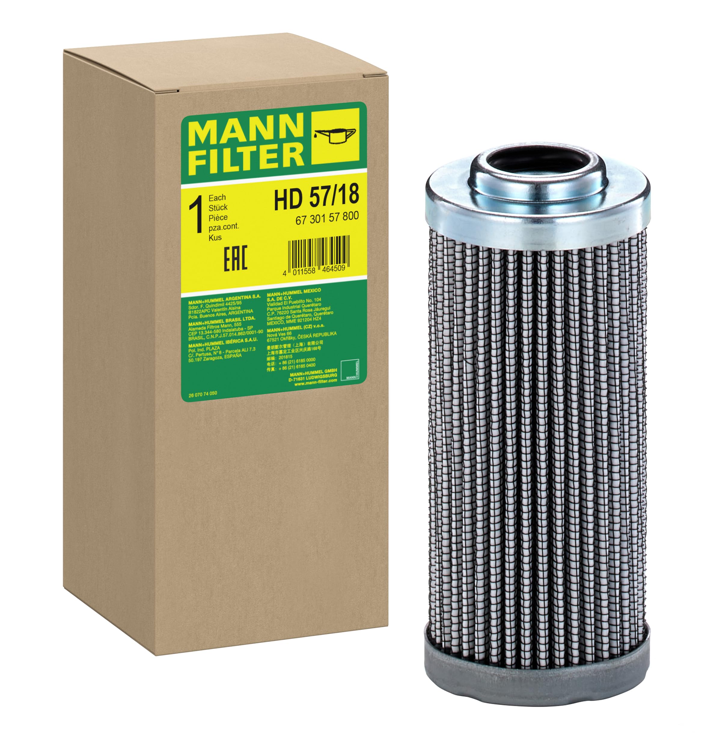 MANN-FILTER HD 57/18 Filtro dell'olio Sistema idraulico - per Applicazioni fuori strada