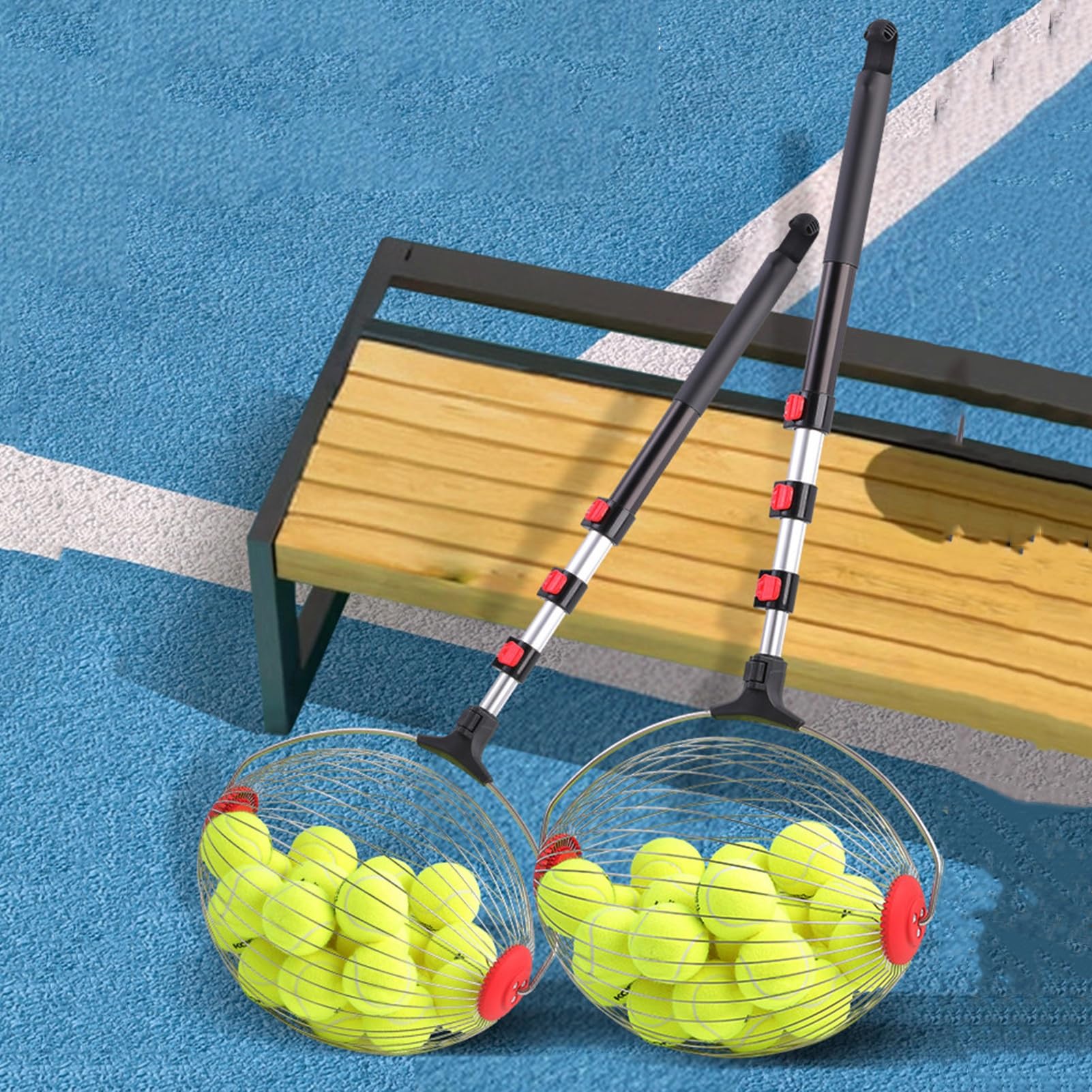 Golf- und Tennisball-Sammelkorb – Ihr idealer Trainingspartner. Tragbar, rollend und einziehbar, kein Bücken erforderlich