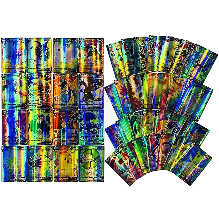 Buy 100 Pieces Rare Charizard Vmax V Cards Box Pack Assorted Rare Cards, Ultra Rare TCG Deck Box