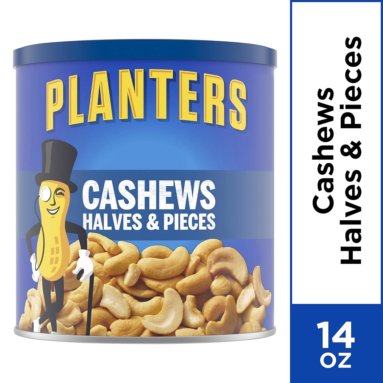 Planters Salted Cashew Halves & Pieces (14 oz Canister) : Grocery & Gourmet Food