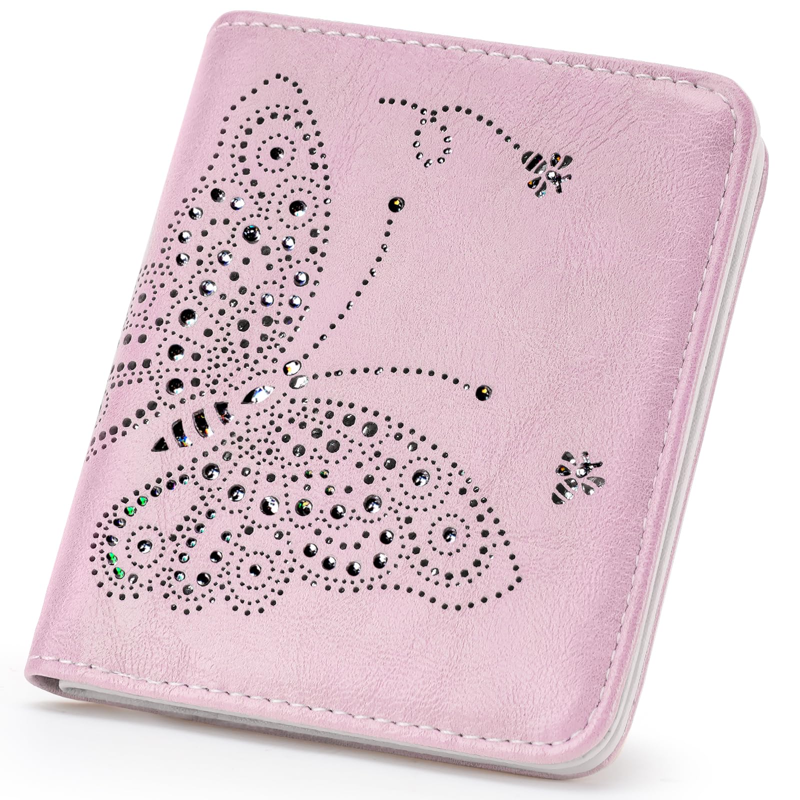 KITEVIUN Small RFID Wallet Women Ultra Thin Slim Womens Wallet Mini Compact Bifold Pocket Ladies Wallets for Women LIGHT PINK