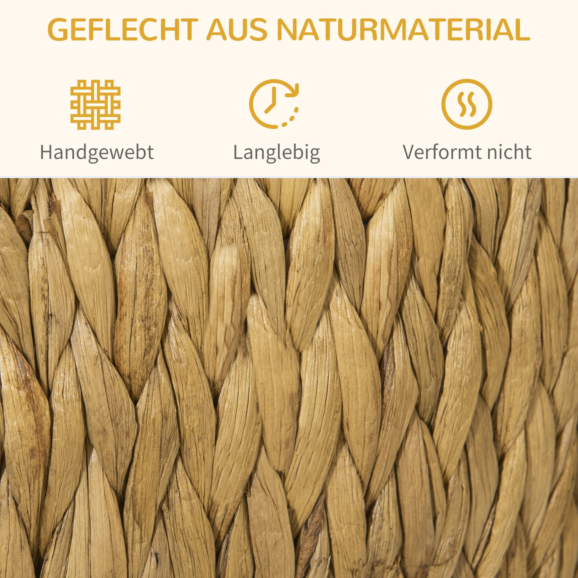 PawHut Rattan Katzenhöhle mit Kissen Katzenbett 44x43x42 cm Hellbraun+Grau | Katzenhaus, Katzenzelt, Haustierhaus