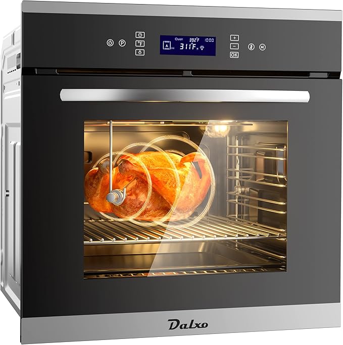 Dalxo 24''Electric Single Wall Oven with 2 Racks 2.6 cu. ft