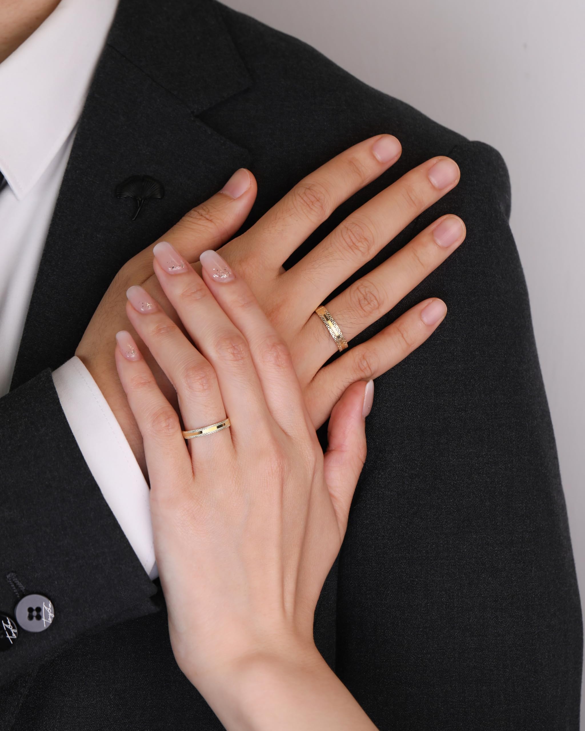 Meissa Alianzas de Plata de Ley 925 para Pareja Anillos de Boda Ajustables de Compromiso Promesa Aniversario Joyería Nupcial San Valentín