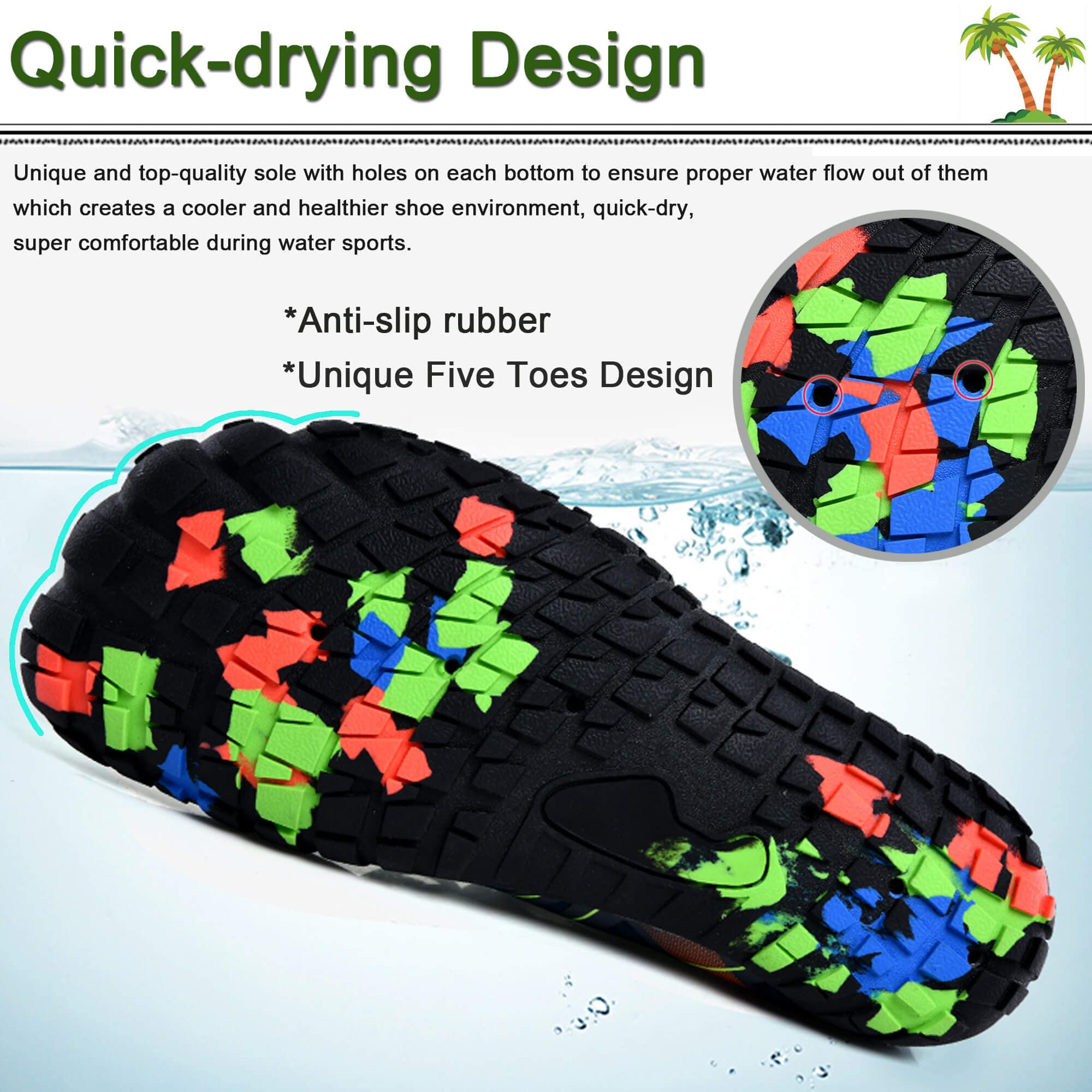 Scarpe da Acqua Scarpe da Spiaggia da Uomo Donna Scarpe da Surf a Piedi Nudi Quick Dry Scarpe da Mare da Donna Leggero Unisex Sport Diving Scarpe da Piscina