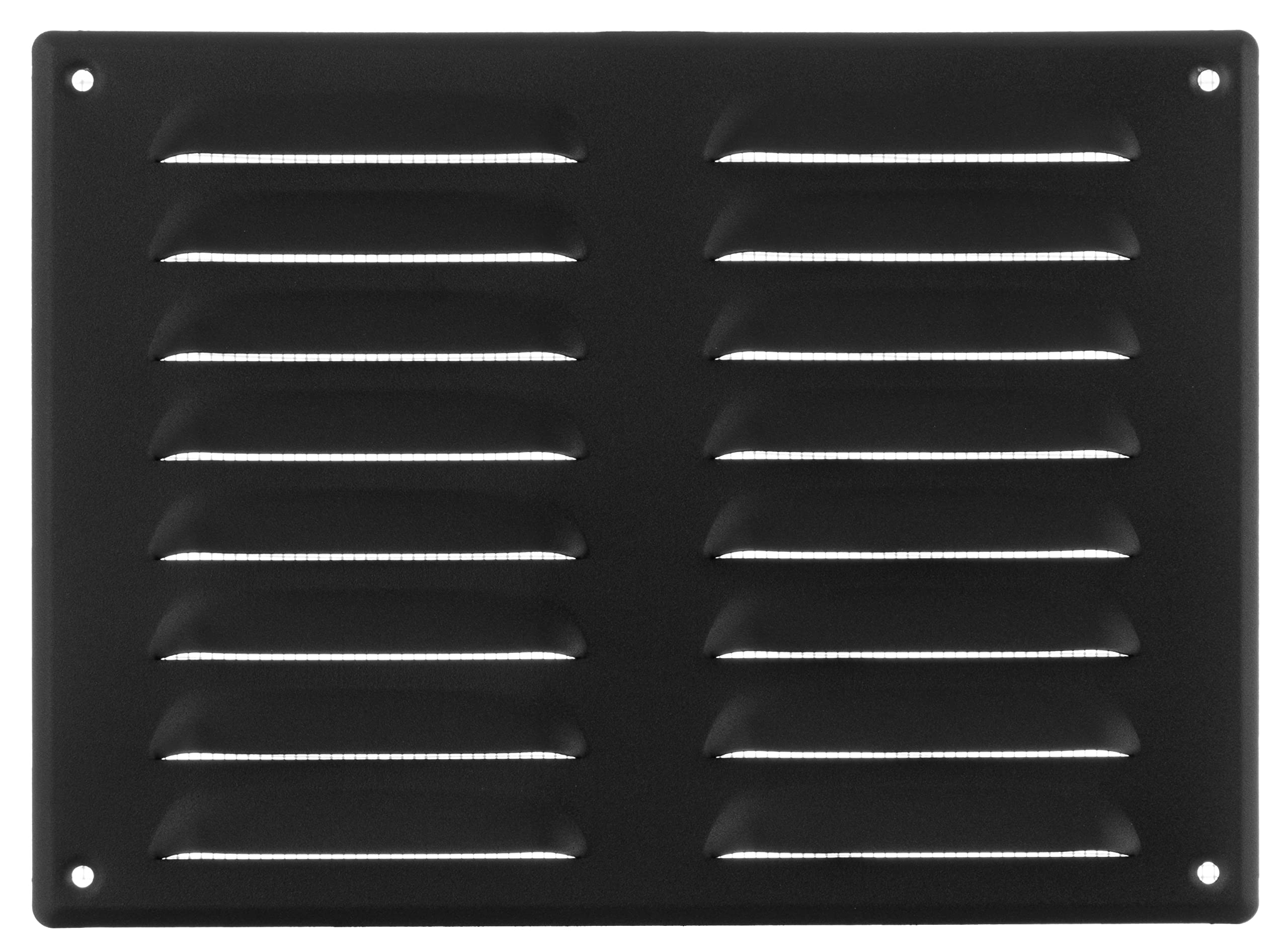 Lirast Anthracite 260X190mm Vent Cover - 10X7.5 Inch Wall Vent Cover With Insect Mesh - Ceiling Soffit Vents - External Vent Cover - Metal Ventilation Grilles - Air Vent Covers For Walls