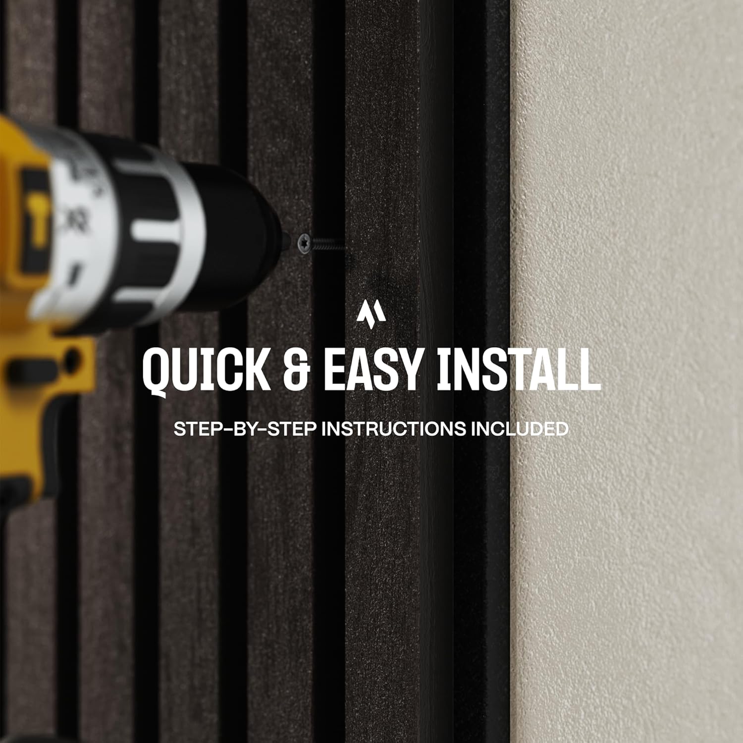 2-Pack Acoustic Wood Slat Panels - Soundproof Wall Paneling for Interior Decor 2pcs - 94.5x12.6 inches Dark Walnut