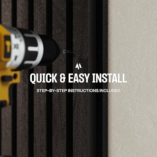 Miniatura 7 de Paquete de 2 paneles de listones de madera acústica - Paneles de pared insonorizados para decoración de interiores