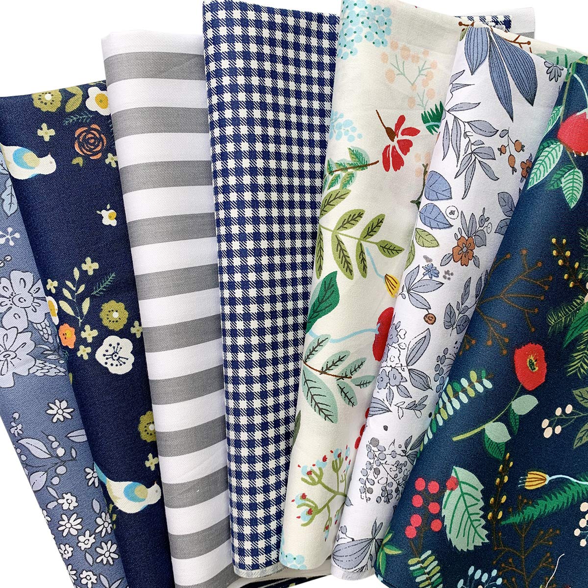 CHECK&STRIPE ワッフル生地 花柄 リップル う早こ 北欧調雑草花（ダイレクトワッフル） 全２色 約110ｃｍ幅 10cm単位 切り売り【生地  布地 サッカー】 | シーズン生地,リップル | 布の但馬屋（オンラインショップ店）｜和柄｜布｜生地｜