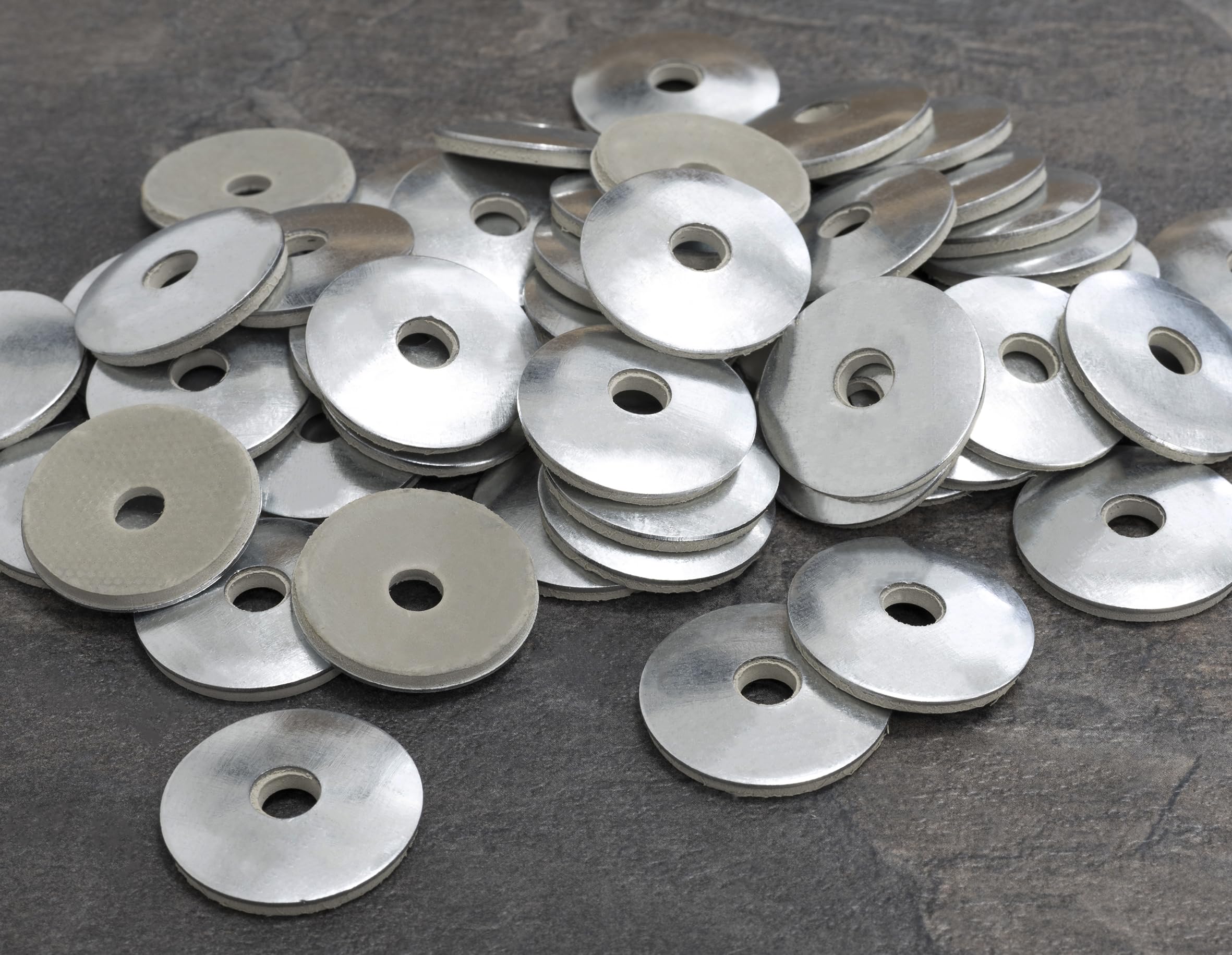 AERZETIX - C67612 - Set di 50 Rondelle di Tenuta EPDM 6.3x25mm con Guarnizione - in Acciaio Zincato - per Viti Autoperforanti Rivestimento Grondaia Lamiera Fissaggio Tetto Pannelli Sandwich