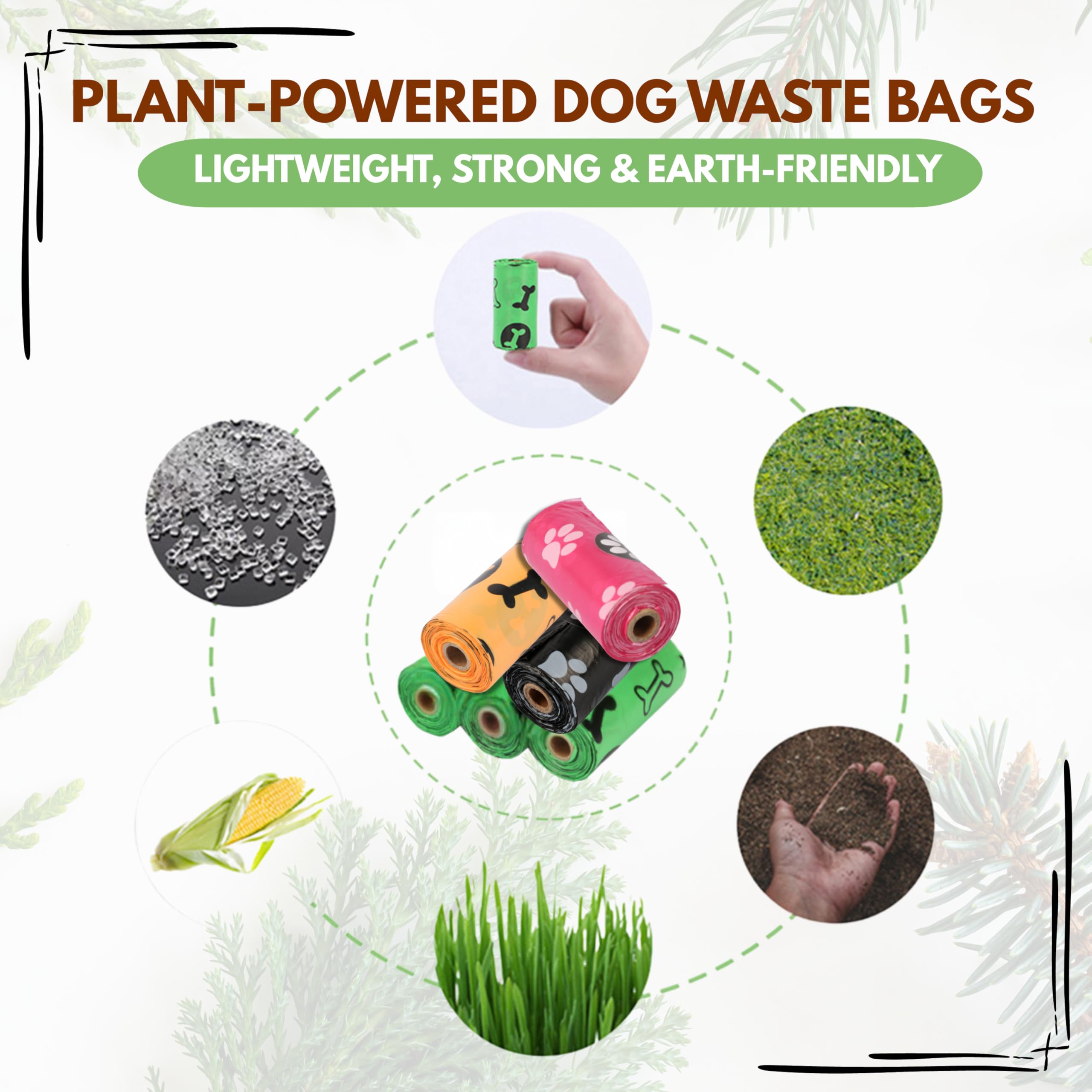 240 Dog Poop Bags with Dispenser, Large & Strong Leak-Proof Waste Bags, Lavender Scented - Image 4