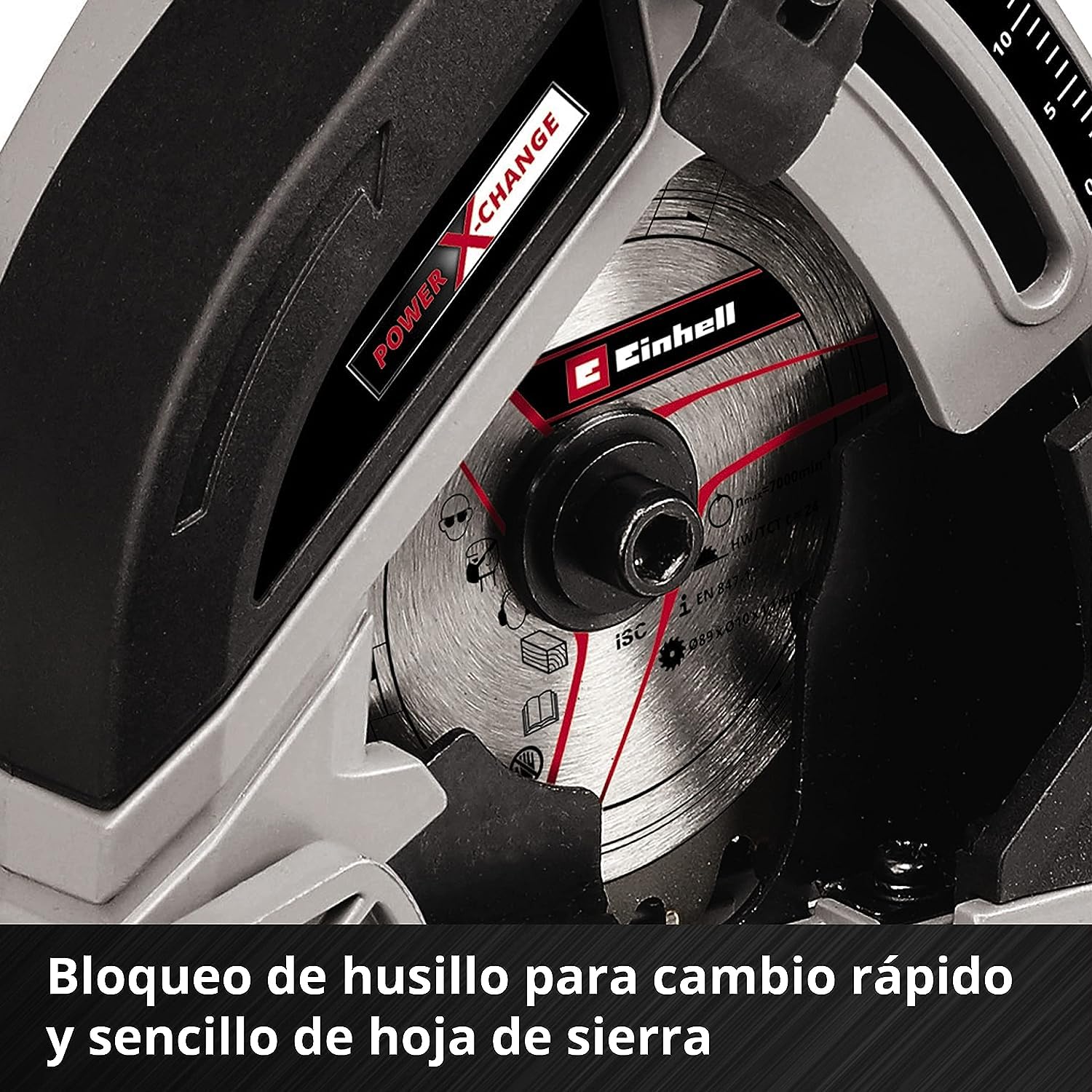 Einhell Minisierra circular manual con batería TE-CS 18/89 Li-Solo Power X-Change (18 V, iones de litio, Ø89 x Ø10 mm hoja, incl. hoja de sierra de metal duro, sin batería ni cargador)