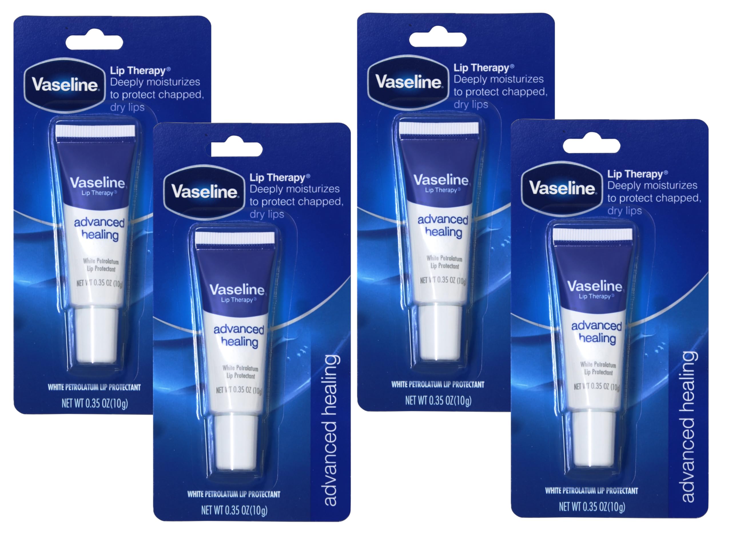 Vaseline Lip Therapy Advanced Formula 0.35 oz (Pack of 4)