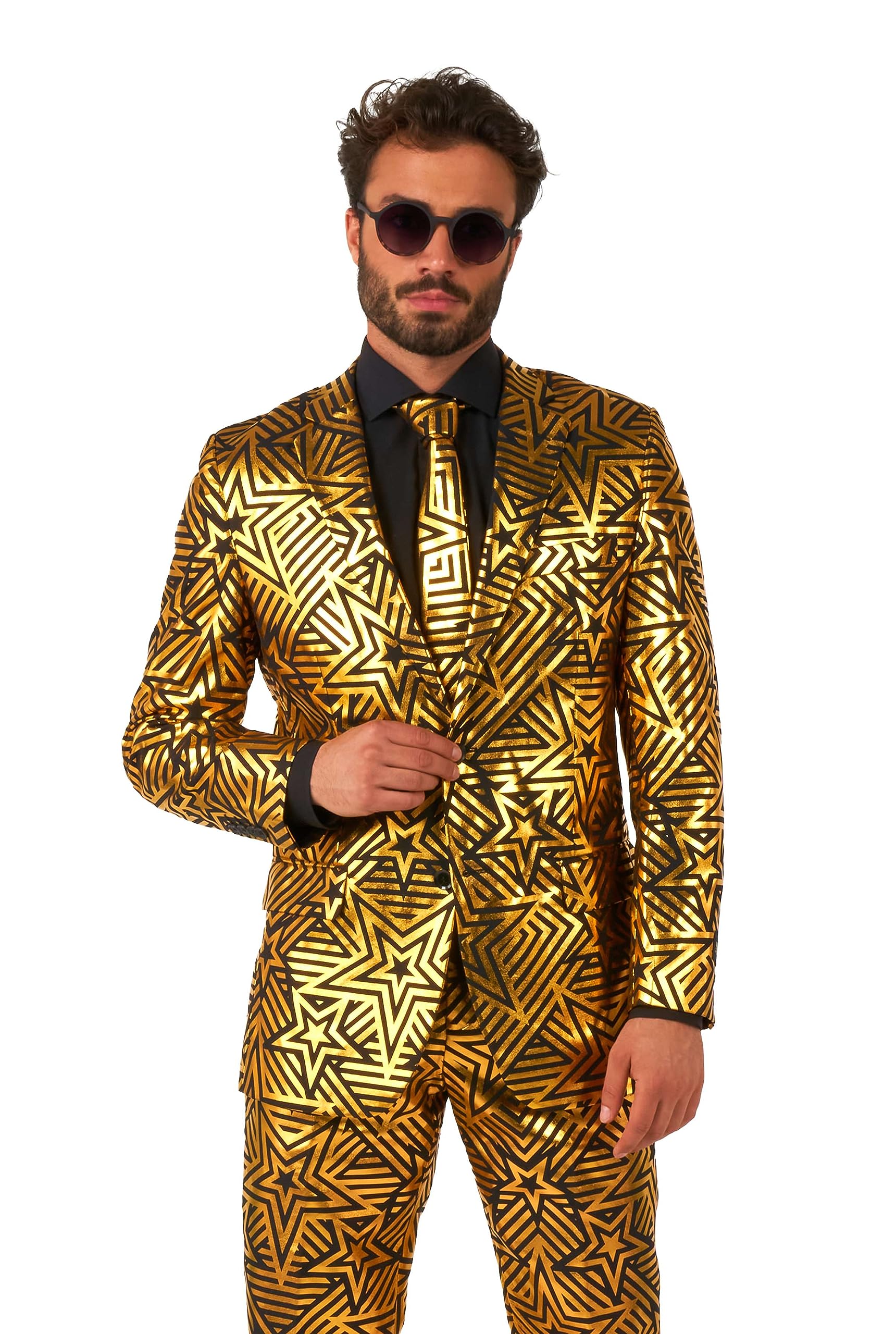 OppoSuits Fun Ugly Christmas Suits for Men – Braveheart – Full Suit: Jacket, Pants & Tie Abito da Uomo