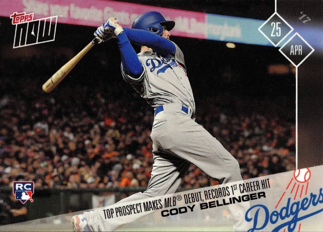 2017 Topps Now Baseball #85 Cody Bellinger Rookie Card - 1st Official Rookie Card - Only 1,555 made!