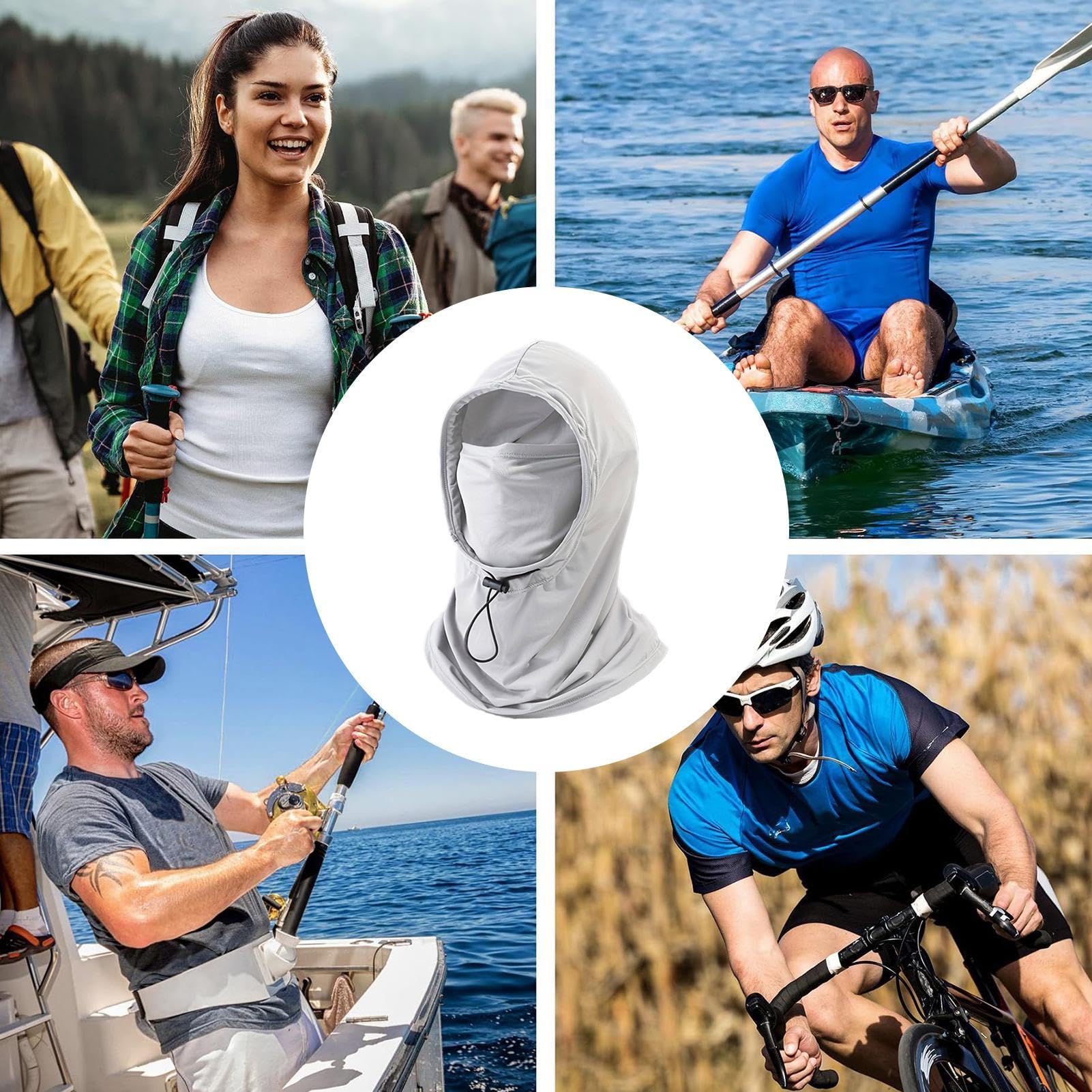 Máscara de protección solar – UPF 50+ Protección UV Sombrero con protección para el cuello | Protección facial transpirable para deportes, escalada, senderismo, ciclismo, actividades al aire libre