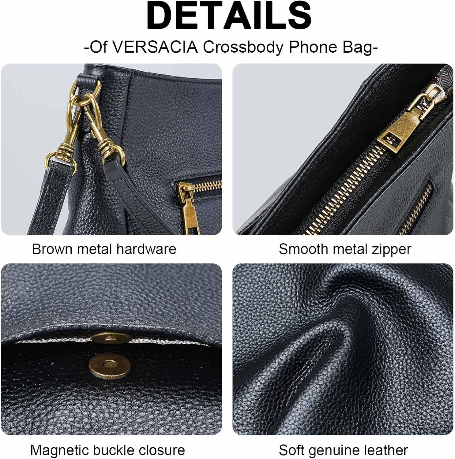 Genuine Leather Hobo Crossbody Bags for Women Retro Leather Purses Handbags|Built-in Tracker Tag&RFID Blocking Card Slots - Image 7