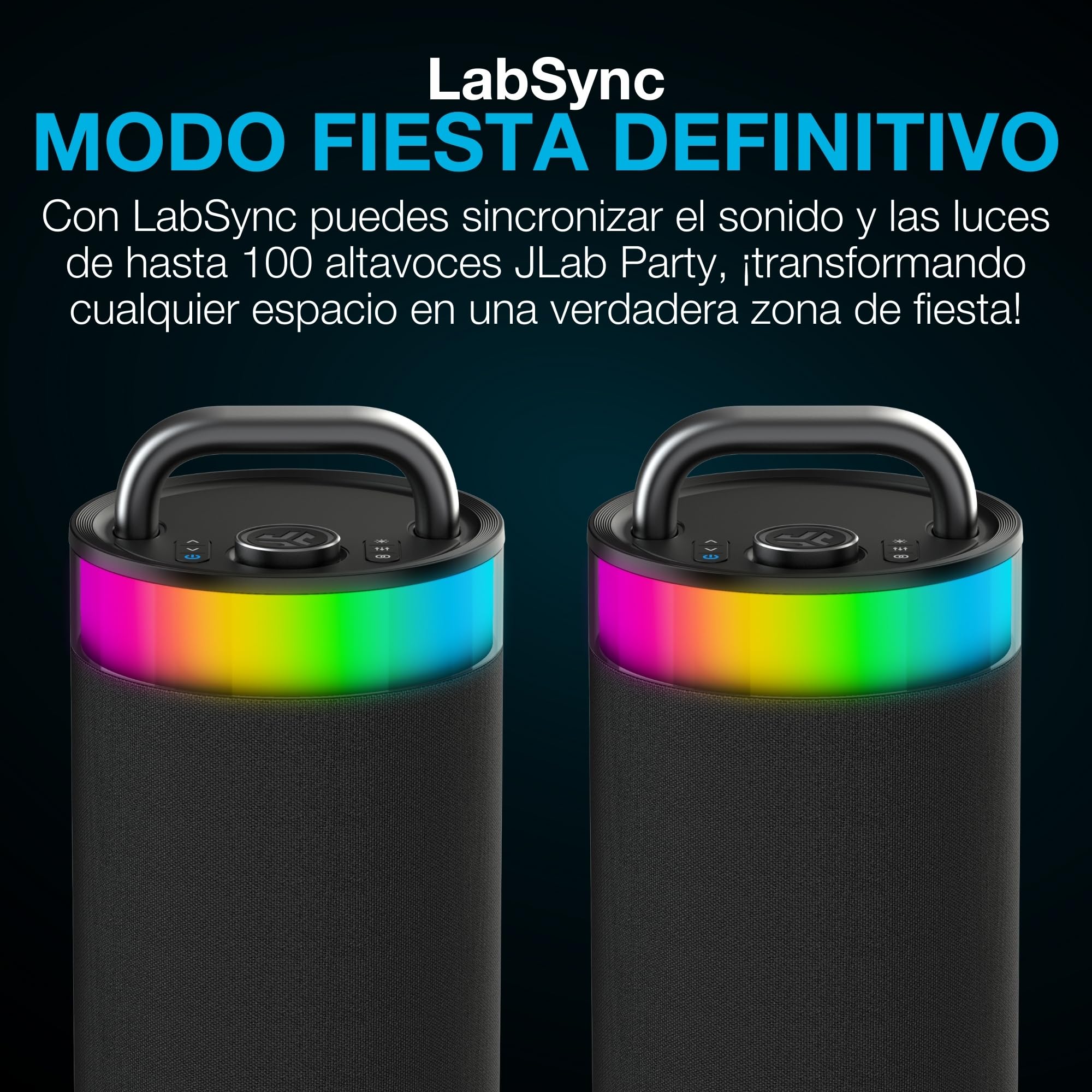 JLab Epic Party Altavoz Bluetooth Portátil 100W - 16h, Negro