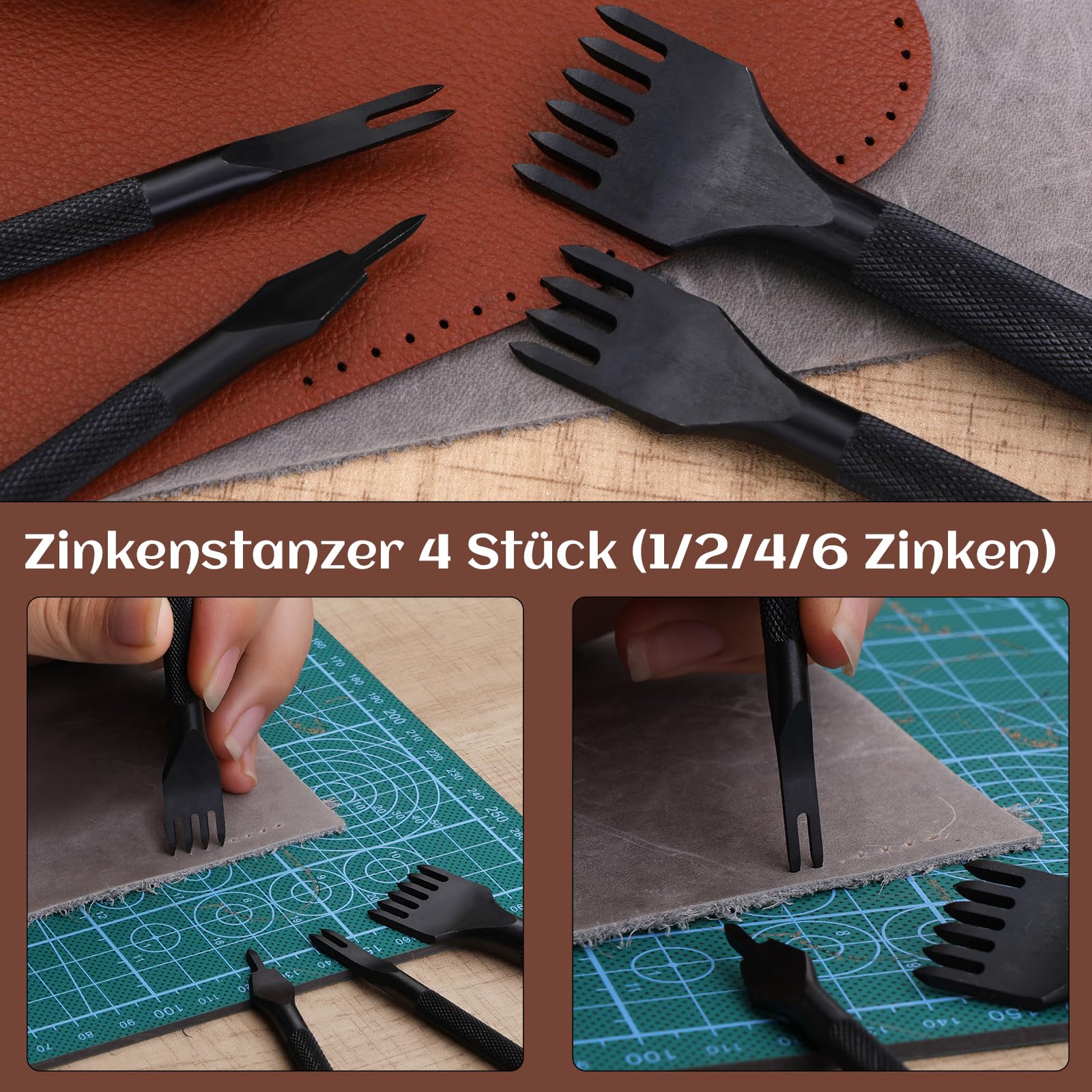 Benlay Outils De Travail Pour Cuir - Kit Pratique Avec Sac à