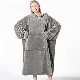Sweet Home Collection Blanket Wearable Blanket Hoodie With Pocket Ultimate Cozy Comfort, Stylish Lounge Wear