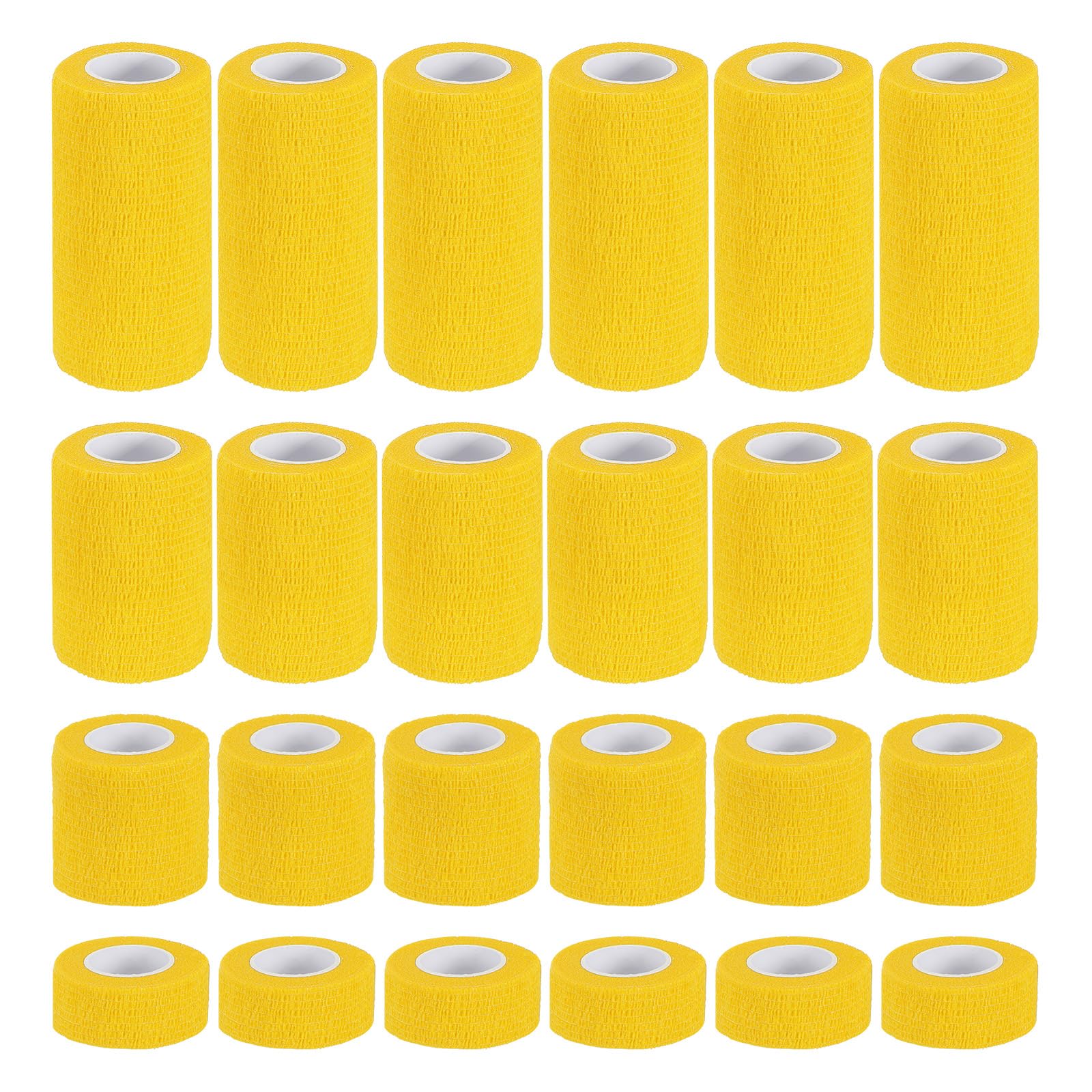 PATIKIL 1 2 3 4 Self Adhesive Bandage Wrap 24 Pcs 5 Yard Elastic Self Breathable Self Adherent