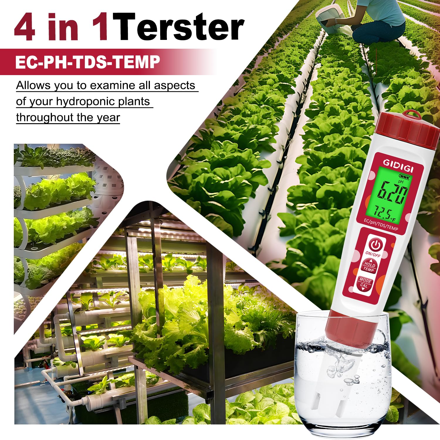 pH Meter,Hydroponic pH Tester, Nutrients ppm pH Philippines | Ubuy