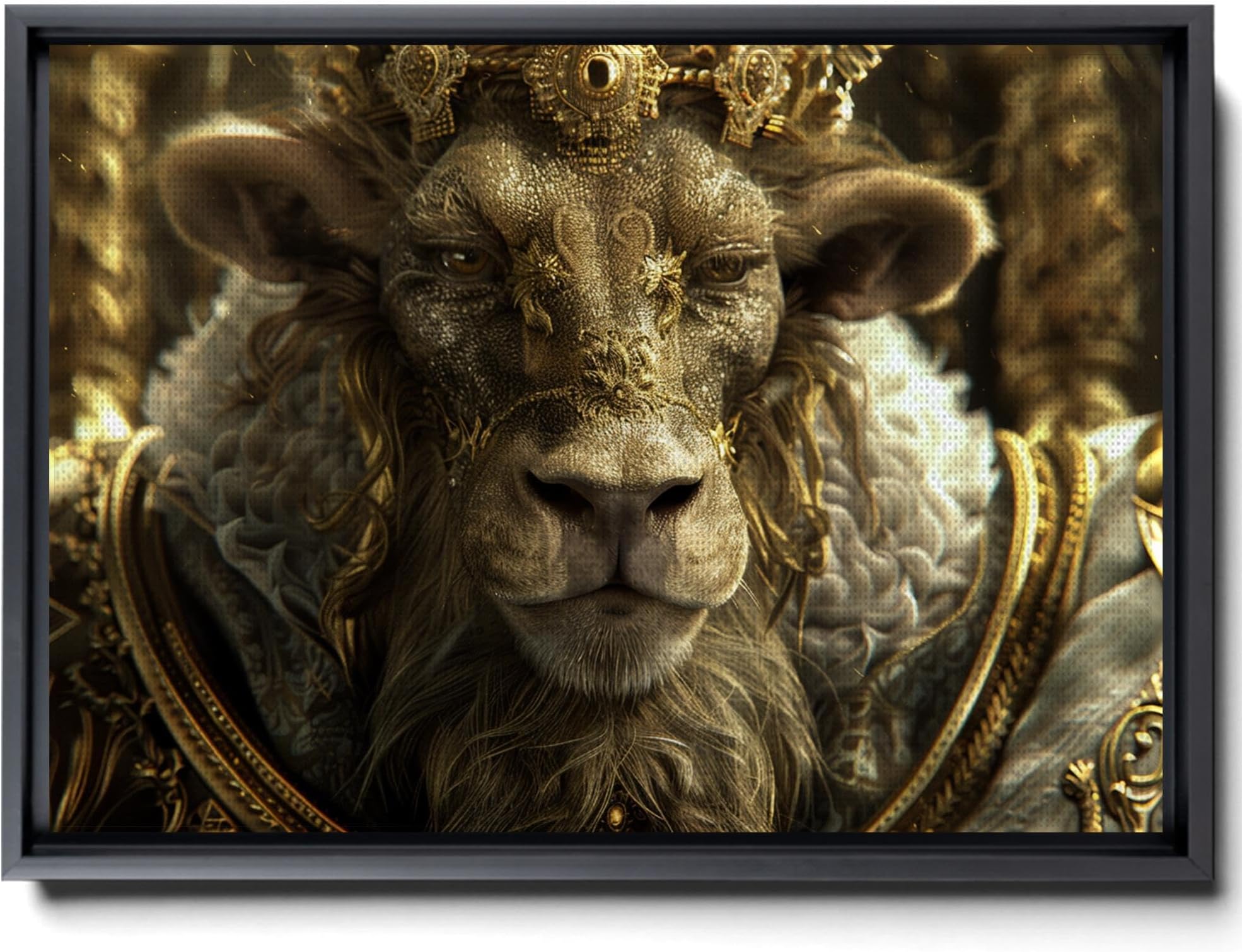 King Lion Canvas Wall Art Canvas Design Ready To Hang Decoration Canvas, Print