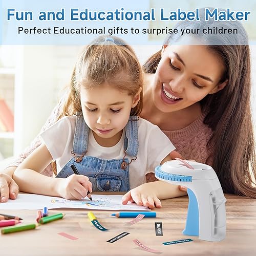 Miniatura 6 de Fabricante de etiquetas en relieve con 8 rollos de cintas en relieve, cintas para etiquetadoras en relieve compatibles con etiquetas Dymo 3D de