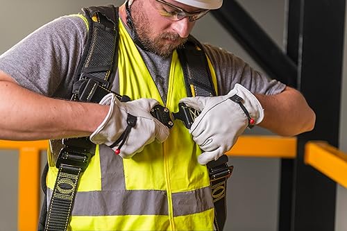 Miniatura 2 de Guardian 21046 - Arnés ciclónico con pecho de control de calidad, pierna de control de calidad, sin cinturón, sin construcción, negroamarillo