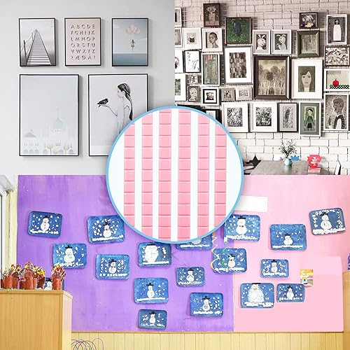 Miniatura 6 de 408 piezas adhesivas extraíbles para pared, seguras para pared, masilla multiusos para colgar fotos, museos y fotografías de arte (verde, blanco,